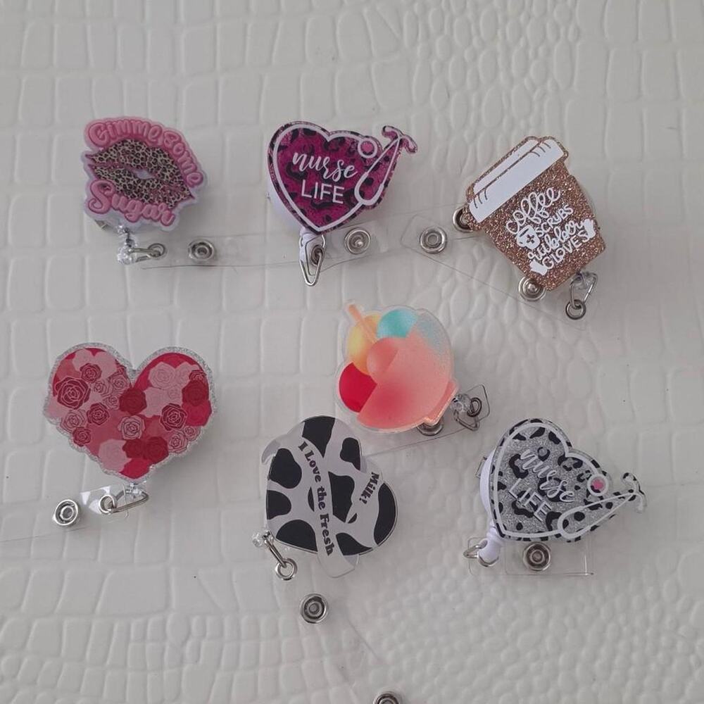 New 7 Nurse ID Badge Reels